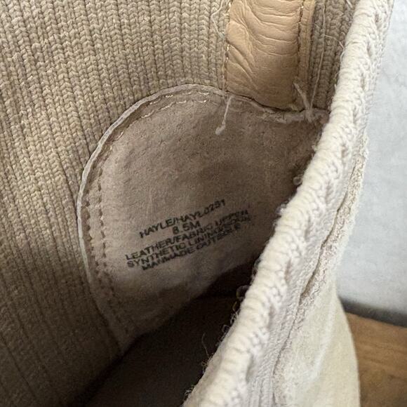 Steve Madden Hayle Ankle Tan Suede Boot Chunky Heel Sock Lug Sole Bootie 8.5 - Picture 10 of 10